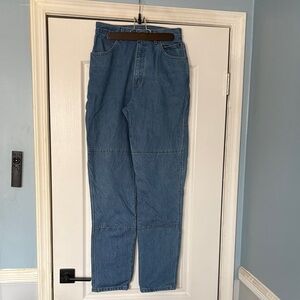 Classic Motorcycle Blue Straight Leg Women's Jeans